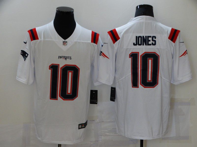 Men New England Patriots #10 Jones White Nike Vapor Untouchable Limited 2021 NFL Jersey